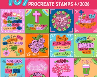 Faith & Flourish April 2026 Procreate Stempel