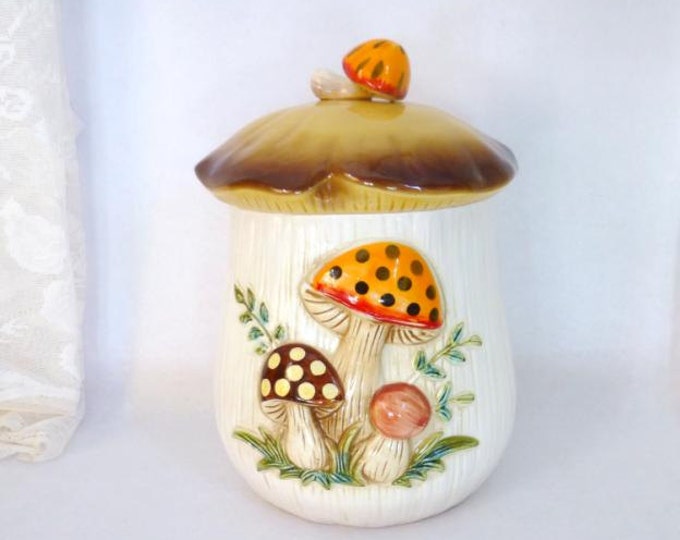 Sears Merry Mushroom Cookie Jar Vintage Cookie Jar Ceramic Etsy