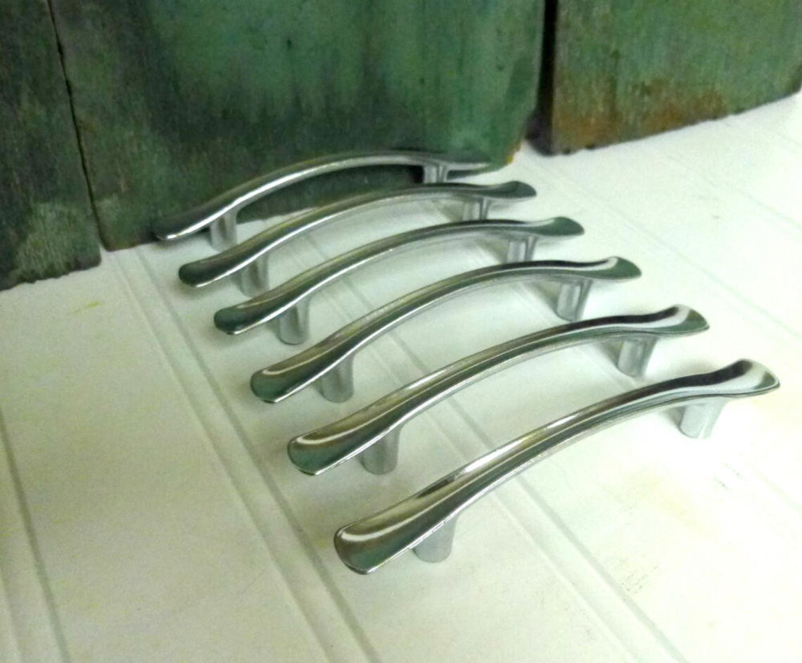Silver Pulls Handles Vanity Pulls Furniture Etsy