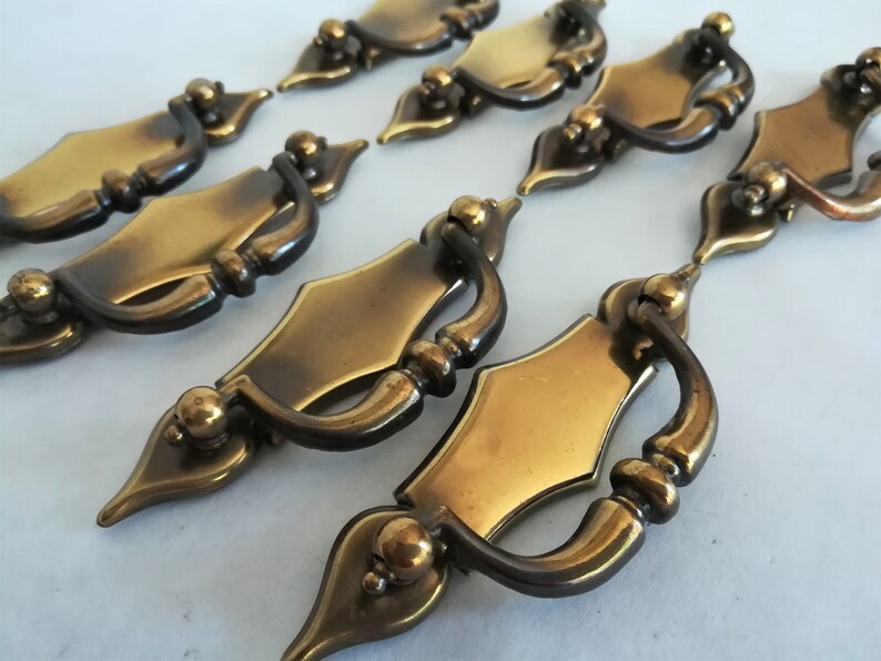 Eight Traditional Dresser Pulls Drawer Handles Swing Handle Etsy