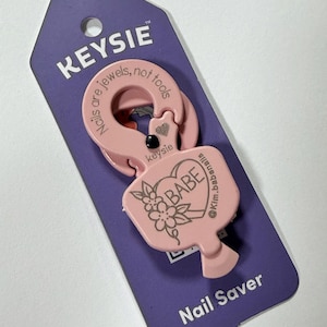 Keysie Nail Saver Keychain Tool- Manicure Protection Gadget for Opening Packages, Tabs & Cans- Lightweight Cute Everyday Nail Safe Accessory