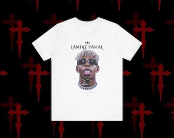 Lamine Yamal Portrait Tee | Soccer Player Graphic T-Shirt | Football Fan Gift