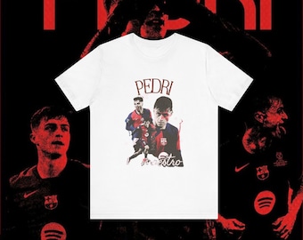 Pedri Football Graphic Tee | Vintage Soccer Streetwear | Futbol Jersey Shirt
