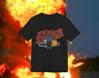 Retro Streetwear Graphic Tee| Vintage Flame Car Design