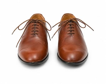 Men’s Black Oxford Shoes Leather Sole – Handmade Dress Shoes – Classic Plain Toe Formal  – Luxury Lace Up Footwear