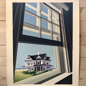 Window and House Screenprint