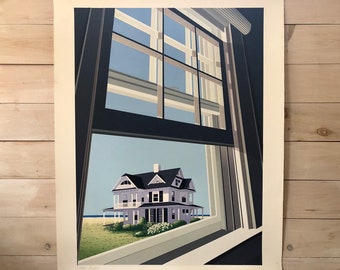 Window and House Screenprint