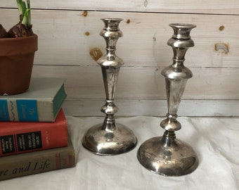 Silverplate Candlestick Holders