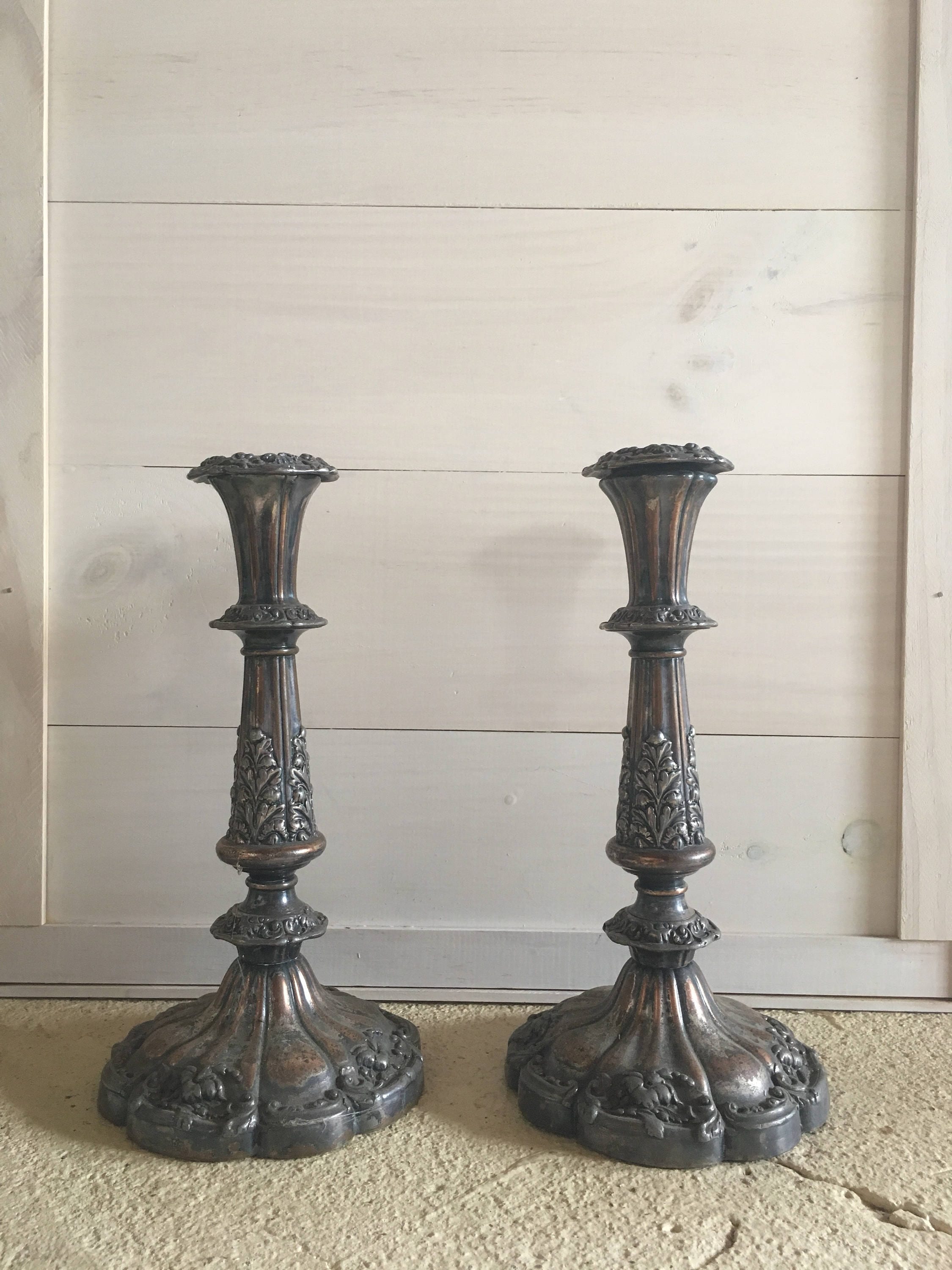 Silver Plate Candle Holders