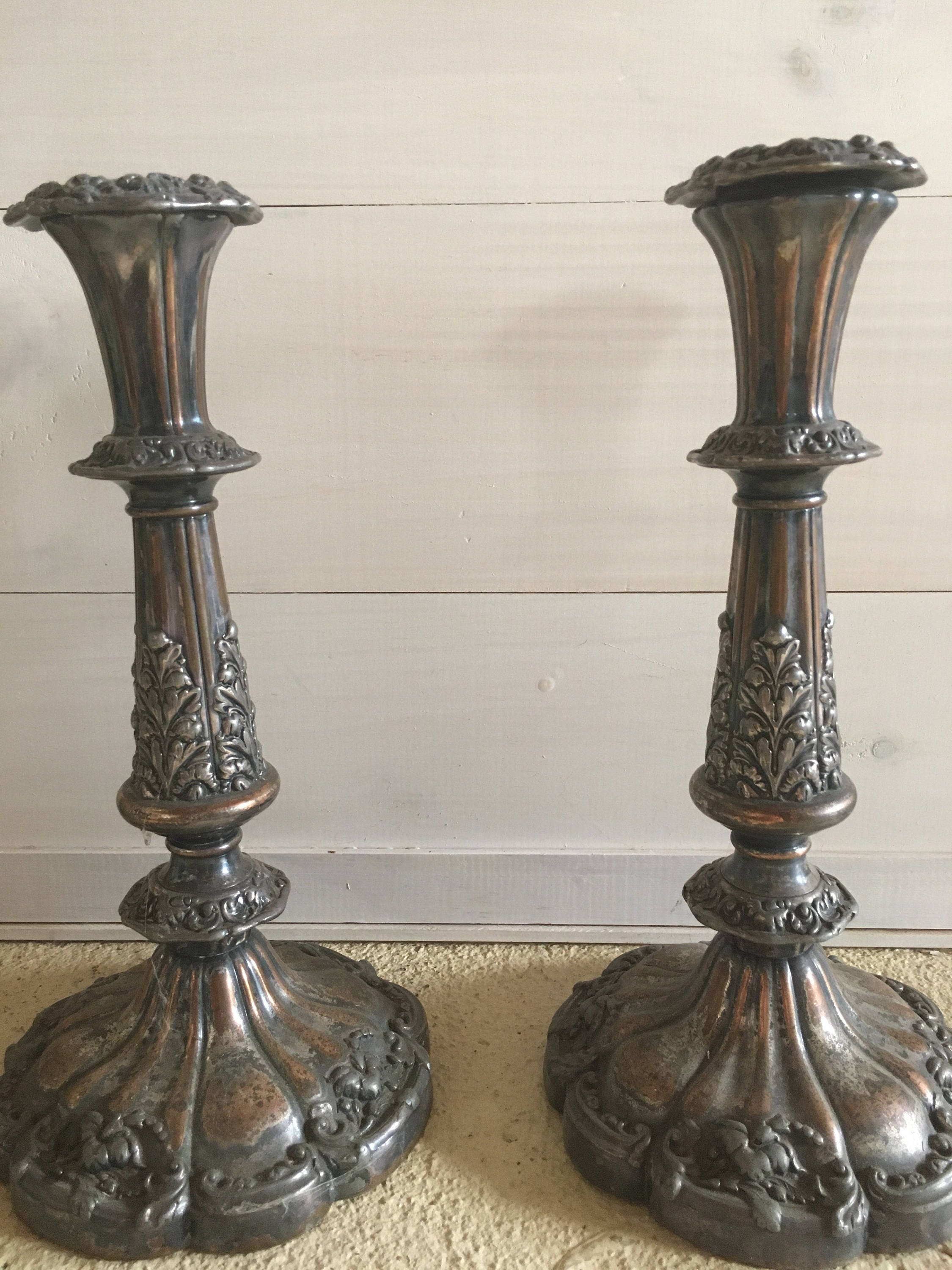 Silver Plate Candle Holders