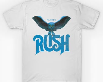 Camiseta vintage de Rush Band, blanca, tallas S-4XL, clásica