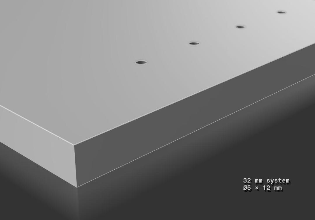 Parametric Cabinet Side Panel | Fusion 360 File | CNC 32mm System ...