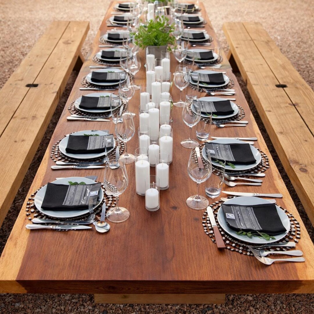 Live Edge Black Walnut Dining Table - Solid Wood Slab Modern Rustic ...