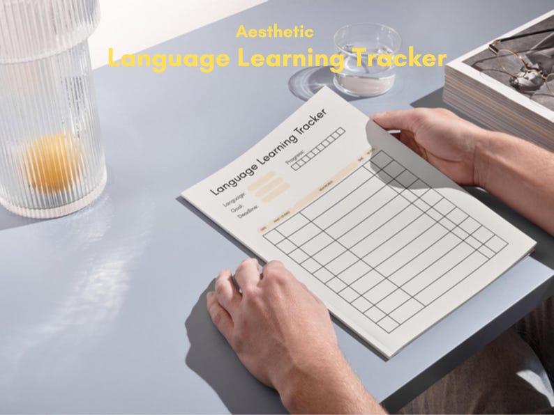 Language Learning Tracker Printable PDF for Beginners (goodnotes ...