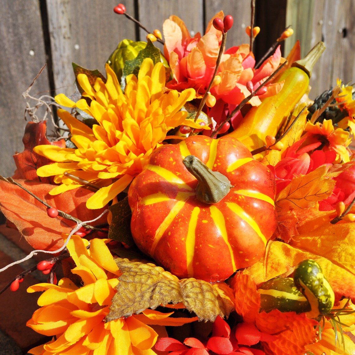 Cornucopia Floral Arrangement Etsy