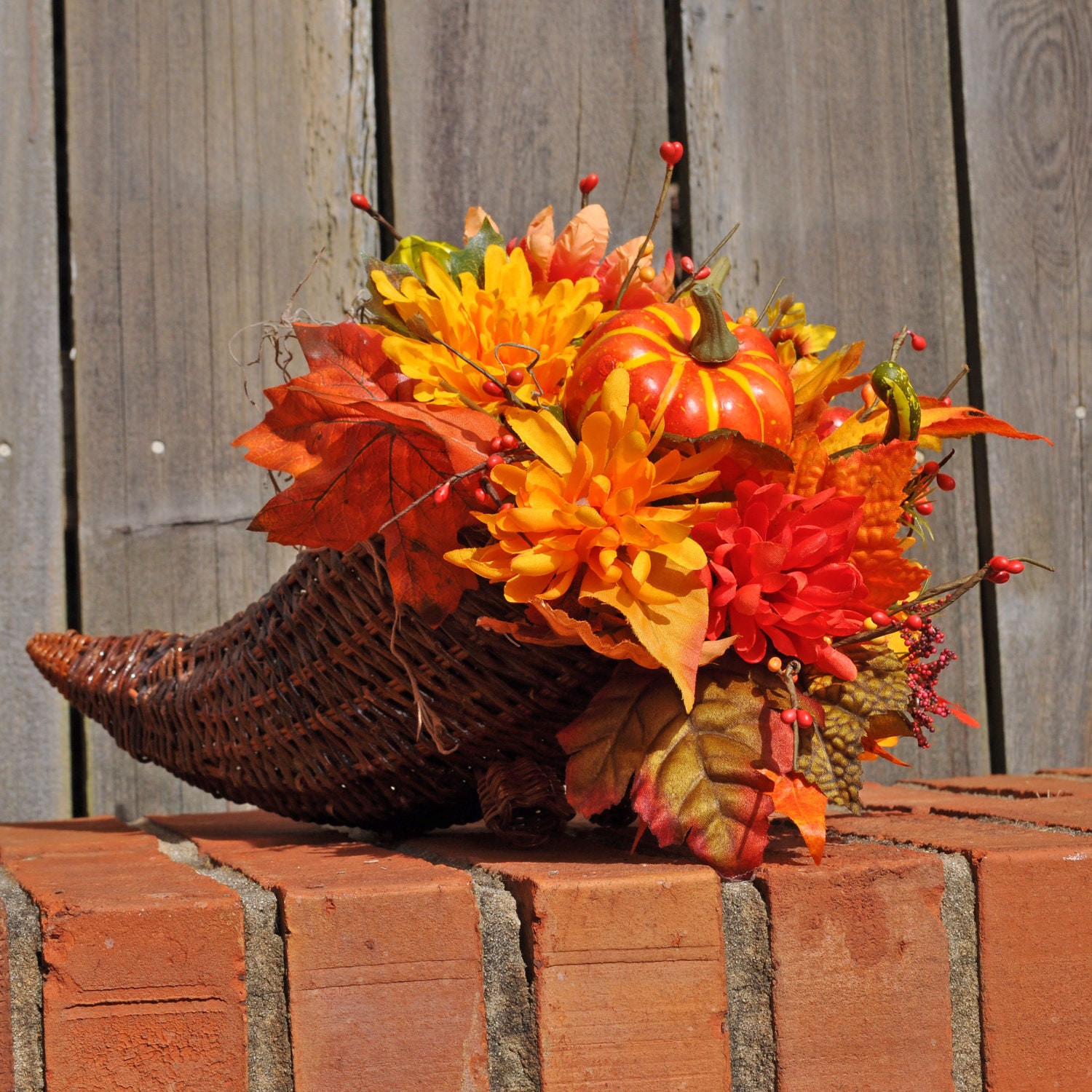 Cornucopia Floral Arrangement Etsy