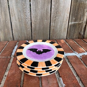 Black Cat Halloween Lunch Plate