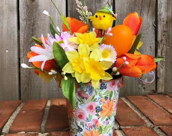 Easter Floral Arrangement in Beautiful Spring Colors