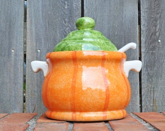 Ceramic Pumpkin Soup Toureen