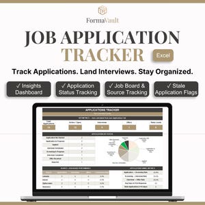 Job Application Tracker | Excel Spreadsheet for Job Search Organization (Digital Download)