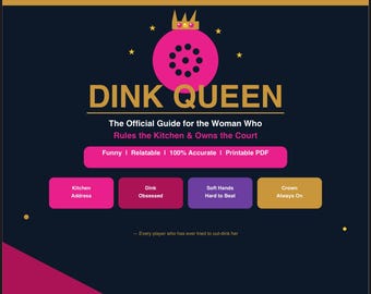 Regalo para jugador de pickleball de Dink Queen / PDF imprimible divertido / Arte mural de pickleball / Regalo para jugador de pickleball / Descarga digital / Imprime en casa