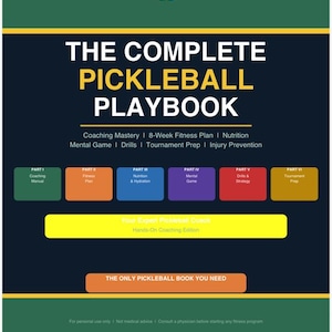 Das komplette Pickleball Playbook -102 Seite Expert Coaching Buch (Digital PDF Download) Alles, was Sie brauchen, um Ihr Pickleball-Spiel zu verwandeln!