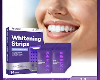 Purple Teeth Whitening Strips, Gentle Oral Care, 14 Count