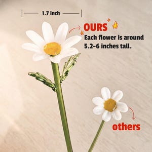 Birth Month Glass Flower Bouquet, Hand Blown Glass Flower, Personalized Birth Flower Gift, Birthday Gift for Her image 6