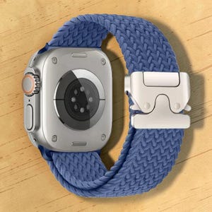 Braided Solo Loop Apple Watch Band | Parachute Button Nylon Strap for Ultra 2 Series 10 9 8 SE | Elastic Bracelet