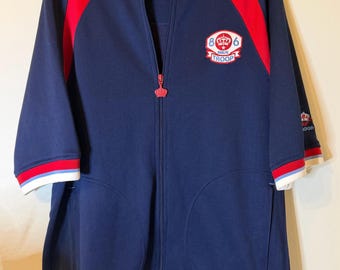 Chaqueta deportiva de manga corta Vintage Troop, talla grande.