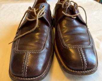 Vintage Olga Coture Braune Lederschuhe aus Italien