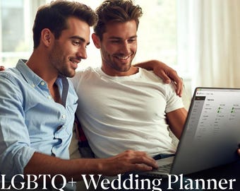 Planificador de bodas LGBTQ+ / Rastreador de presupuesto inclusivo y organizador de la familia elegida para parejas queer