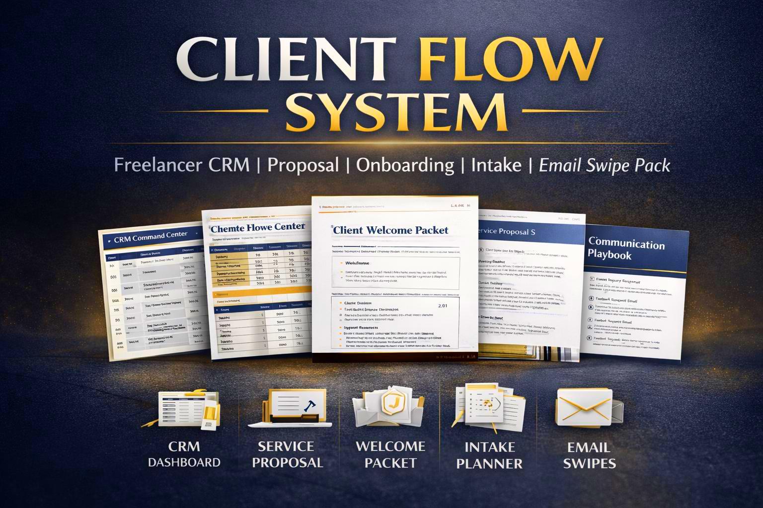 Client Flow System Template Bundle | Freelancer CRM, Proposal ...