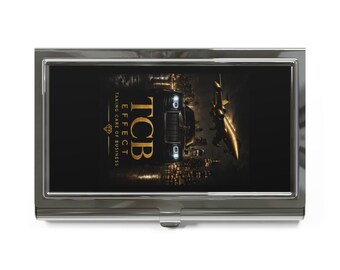 TCB Retro Luxe Car & Private Jet Business Card Holder | Metallic Case