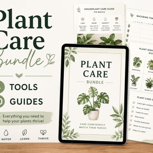 Plant Care Bundle | 4 Tools, 10 Guides (PDF Download) image 1