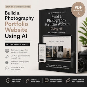 Build a Photography Portfolio Website Using AI | No Coding Required | Step-by-Step Digital Guide PDF