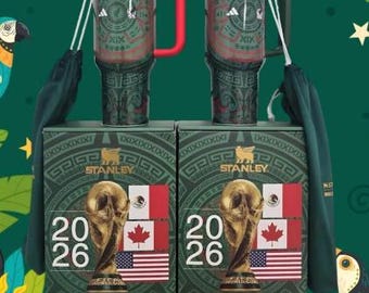 Vaso térmico Stanley de la Copa Mundial de la FIFA 2026 / Edición México, EE. UU. y Canadá (con asa roja o verde)