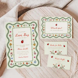 Love Bug Baby Shower Insert - Etsy UK