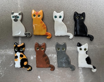 Custom Ceramic Cat Magnets