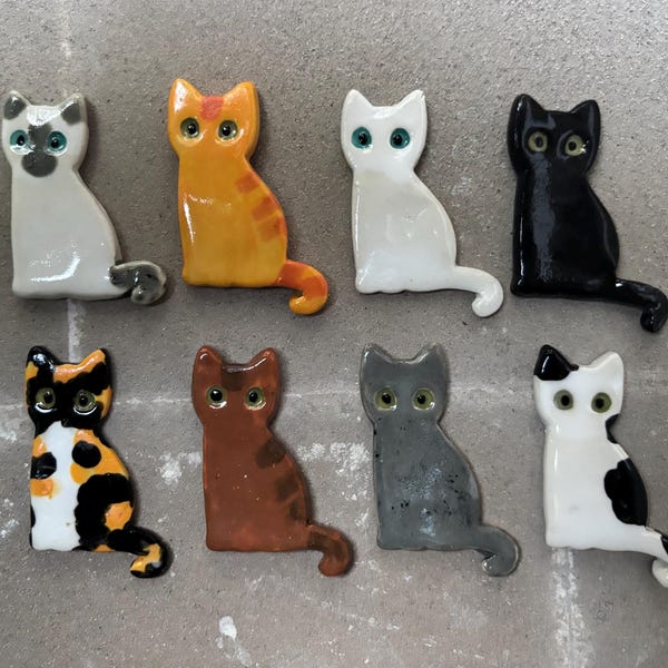 Custom Ceramic Cat Magnets