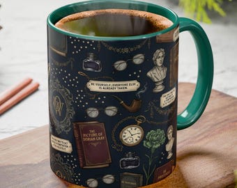 Oscar Wilde Pattern Mug | Literary quote Cup