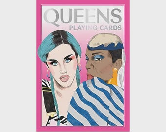 Baraja de cartas Drag Queen de Laurence King Queens LGBTQ Regalo Orgullo Noche de juegos Baraja coleccionable