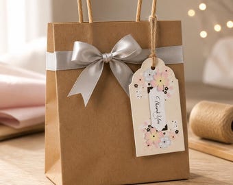 Thank You Gift Tags - Floral (Sets of 10 or 25)