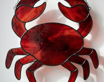 Crab Stained Glass Pattern PDF | Printable Sun Catcher Template | Digital Download