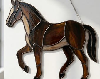 Horse Stained Glass Pattern PDF | Printable Sun Catcher Template | Digital Download