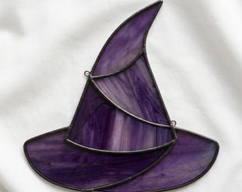 Halloween Witch's Hat Stained Glass Pattern PDF | Printable Sun Catcher Template | Digital Download