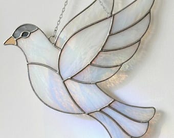 Dove Stained Glass Pattern PDF | Printable Sun Catcher Template | Digital Download