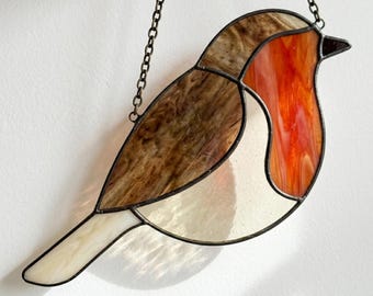 Robin Stained Glass Pattern PDF | Printable Sun Catcher Template | Digital Download