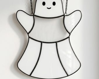 Halloween Ghost Stained Glass Pattern PDF | Printable Sun Catcher Template | Digital Download