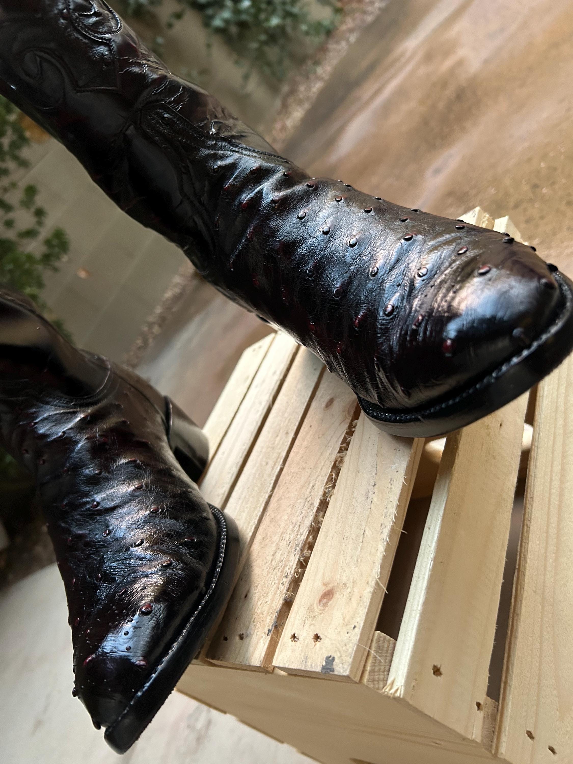 Lucchese Full Quill Ostrich Boots - Etsy